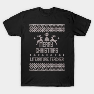 Merry Christmas LITERATURE TEACHER T-Shirt